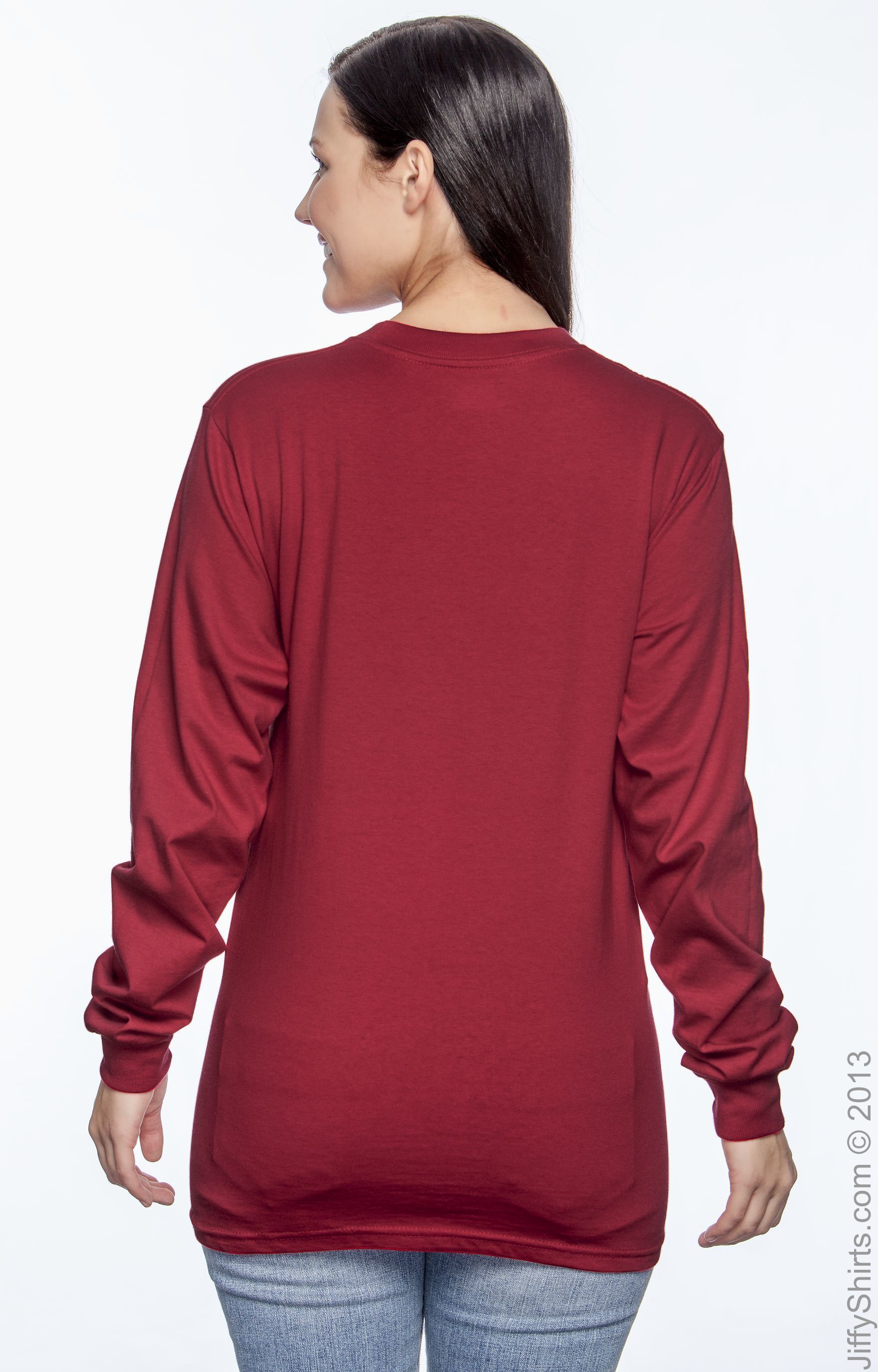 Beefy-T® Long Sleeve Tee - Deep Red