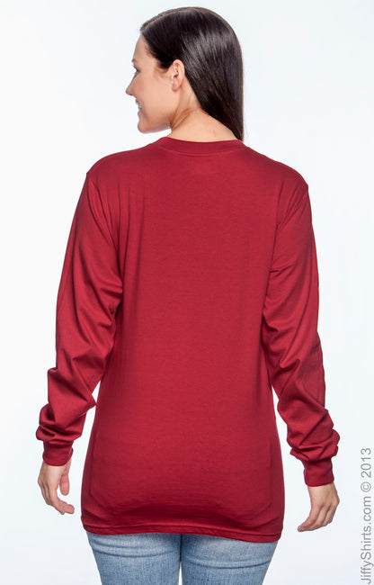 Beefy-T® Long Sleeve Tee - Deep Red
