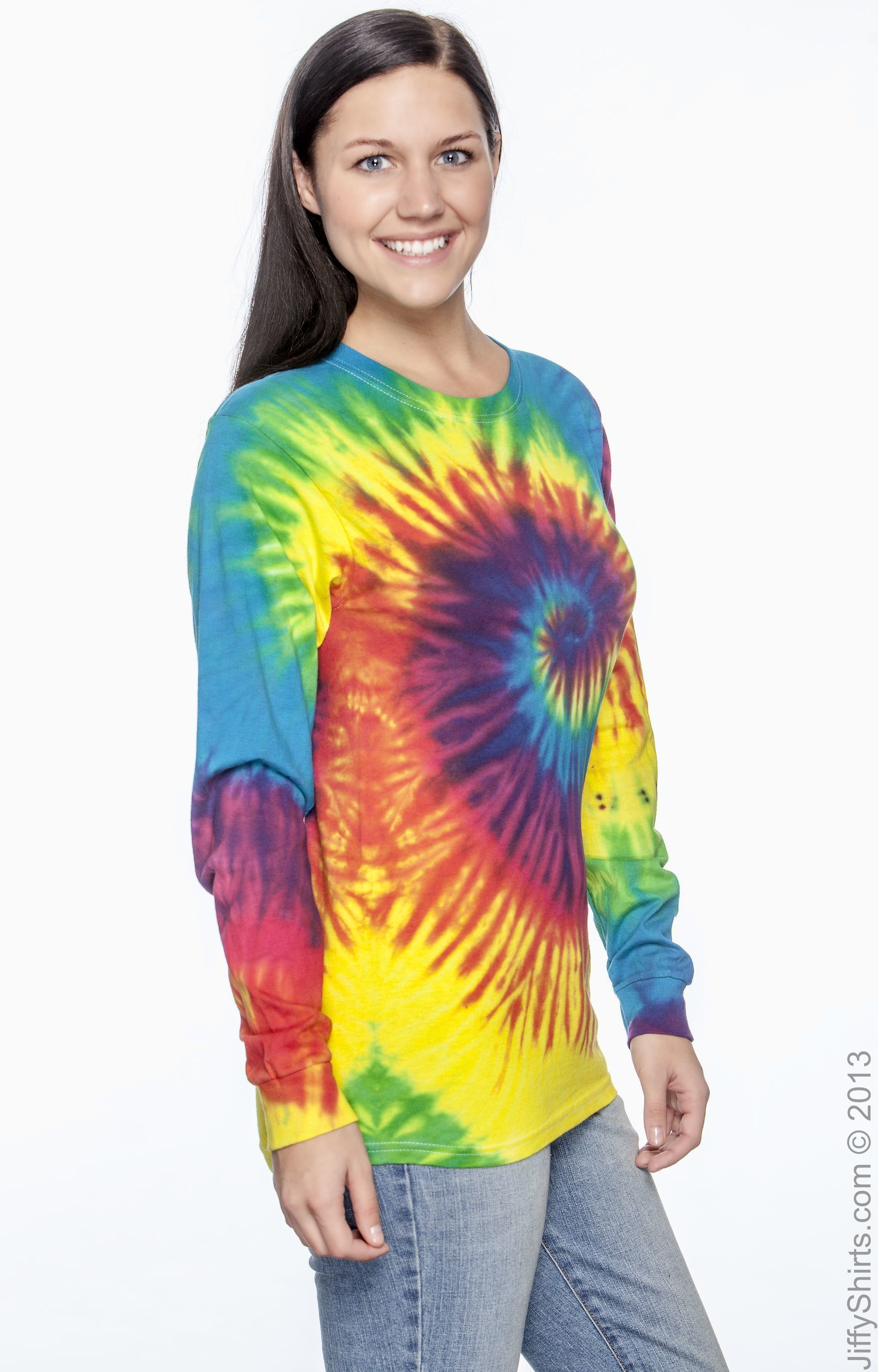 Unisex 100% Cotton Long-Sleeve T-Shirt - Reactive Rainbow