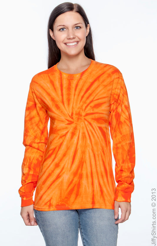 Unisex 100% Cotton Long-Sleeve T-Shirt - Spider Orange