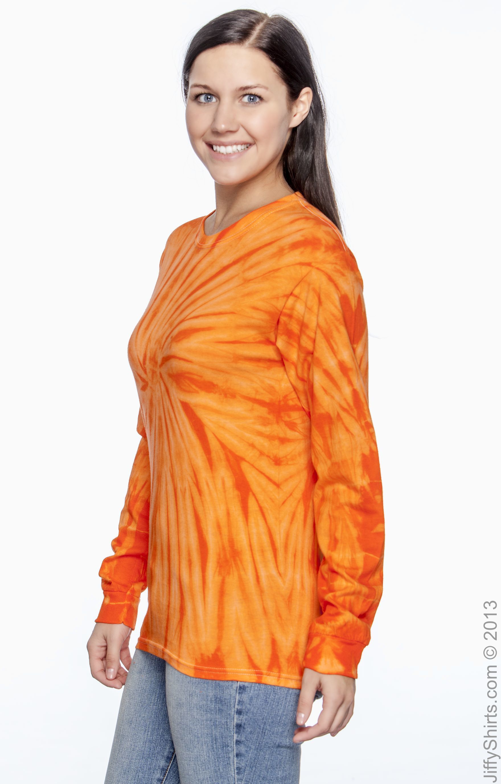 Unisex 100% Cotton Long-Sleeve T-Shirt - Spider Orange