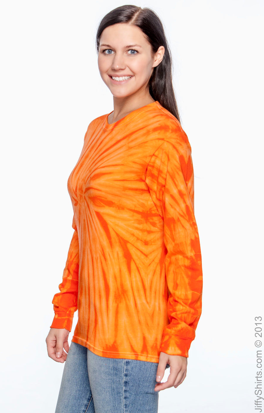 Unisex 100% Cotton Long-Sleeve T-Shirt - Spider Orange