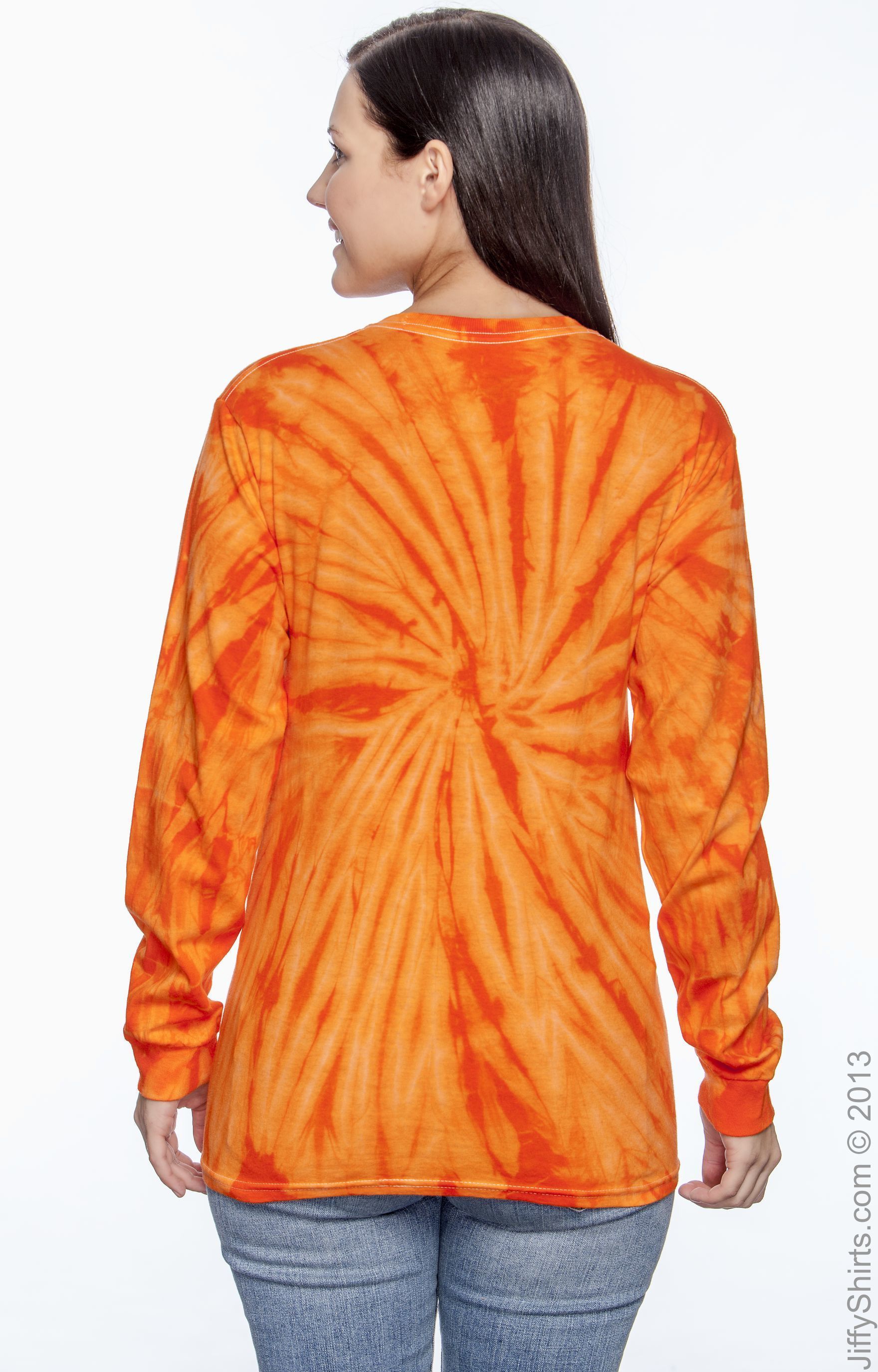Unisex 100% Cotton Long-Sleeve T-Shirt - Spider Orange
