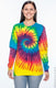 Tie-Dye CD2000 - Unisex 100% Cotton Long-Sleeve T-Shirt - Reactive Rainbow