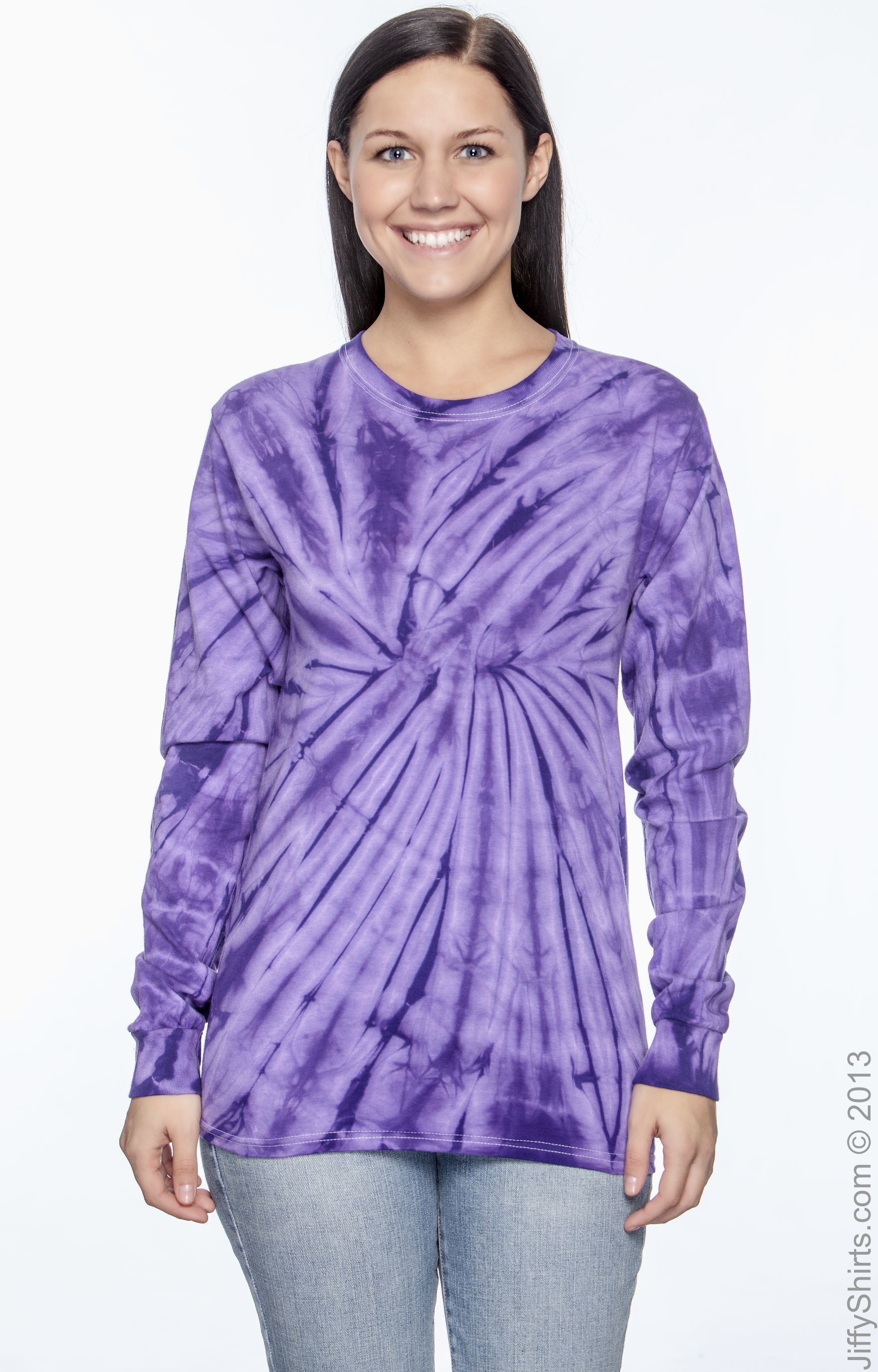 Unisex 100% Cotton Long-Sleeve T-Shirt - Spider Purple