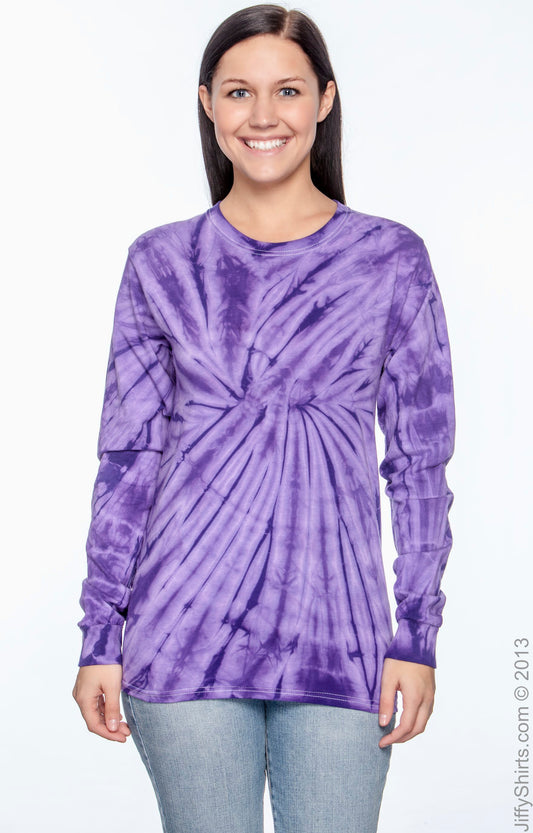 Unisex 100% Cotton Long-Sleeve T-Shirt - Spider Purple