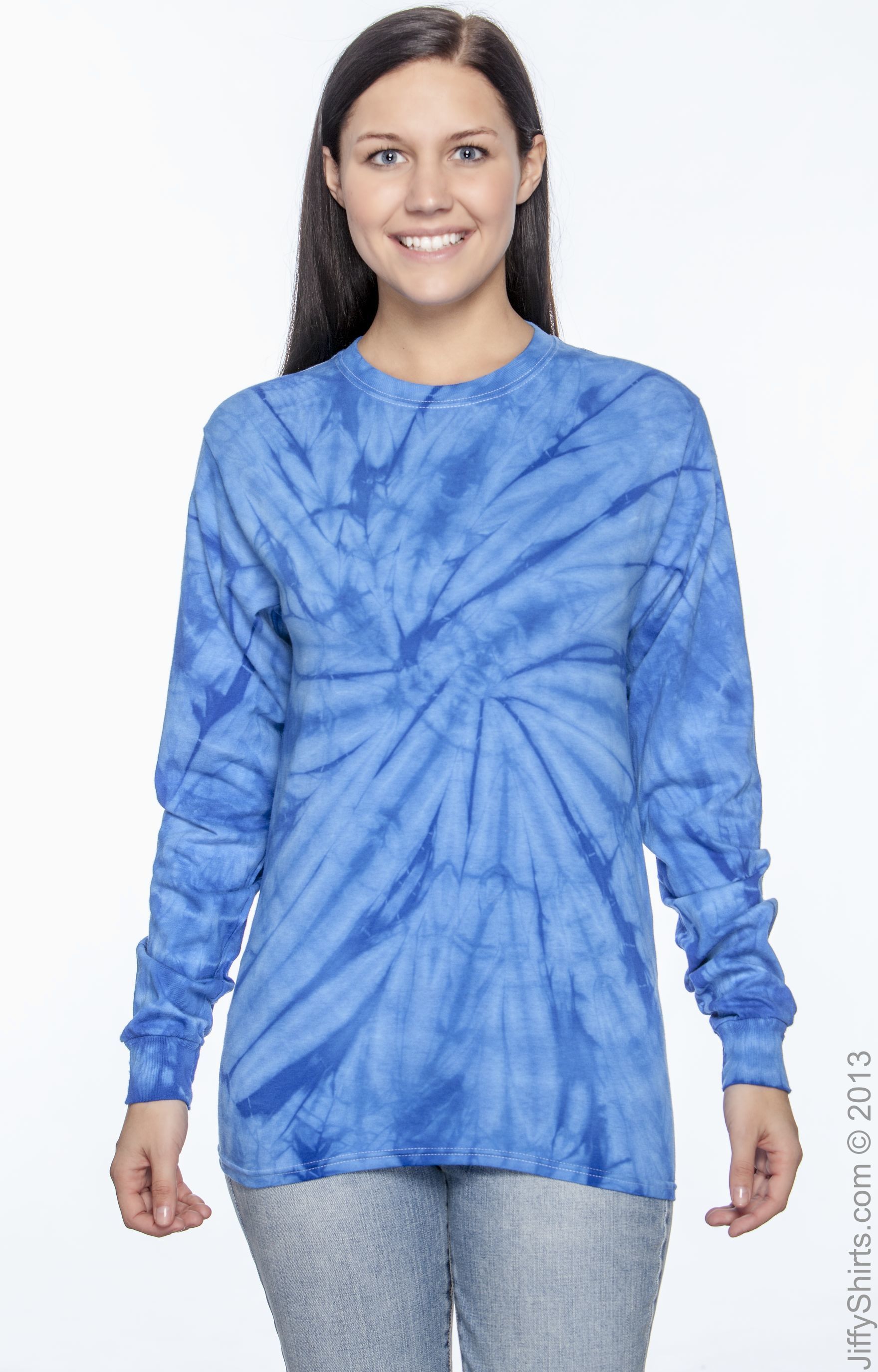 Unisex 100% Cotton Long-Sleeve T-Shirt - Spider Royal