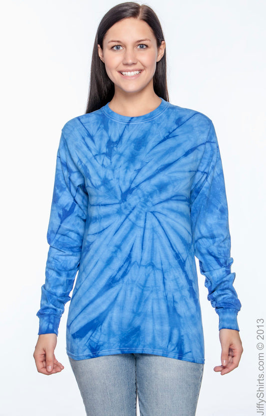 Unisex 100% Cotton Long-Sleeve T-Shirt - Spider Royal