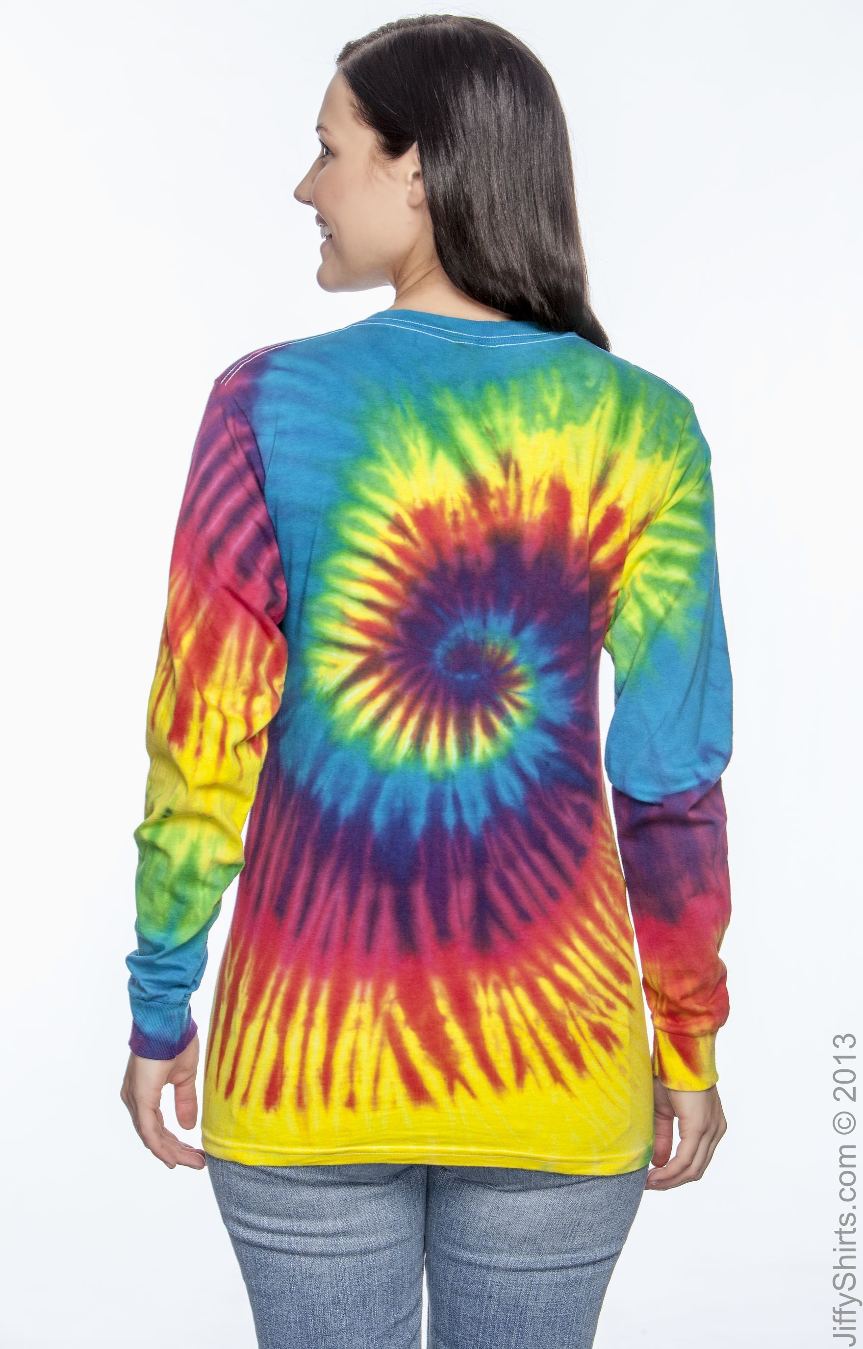 Unisex 100% Cotton Long-Sleeve T-Shirt - Reactive Rainbow
