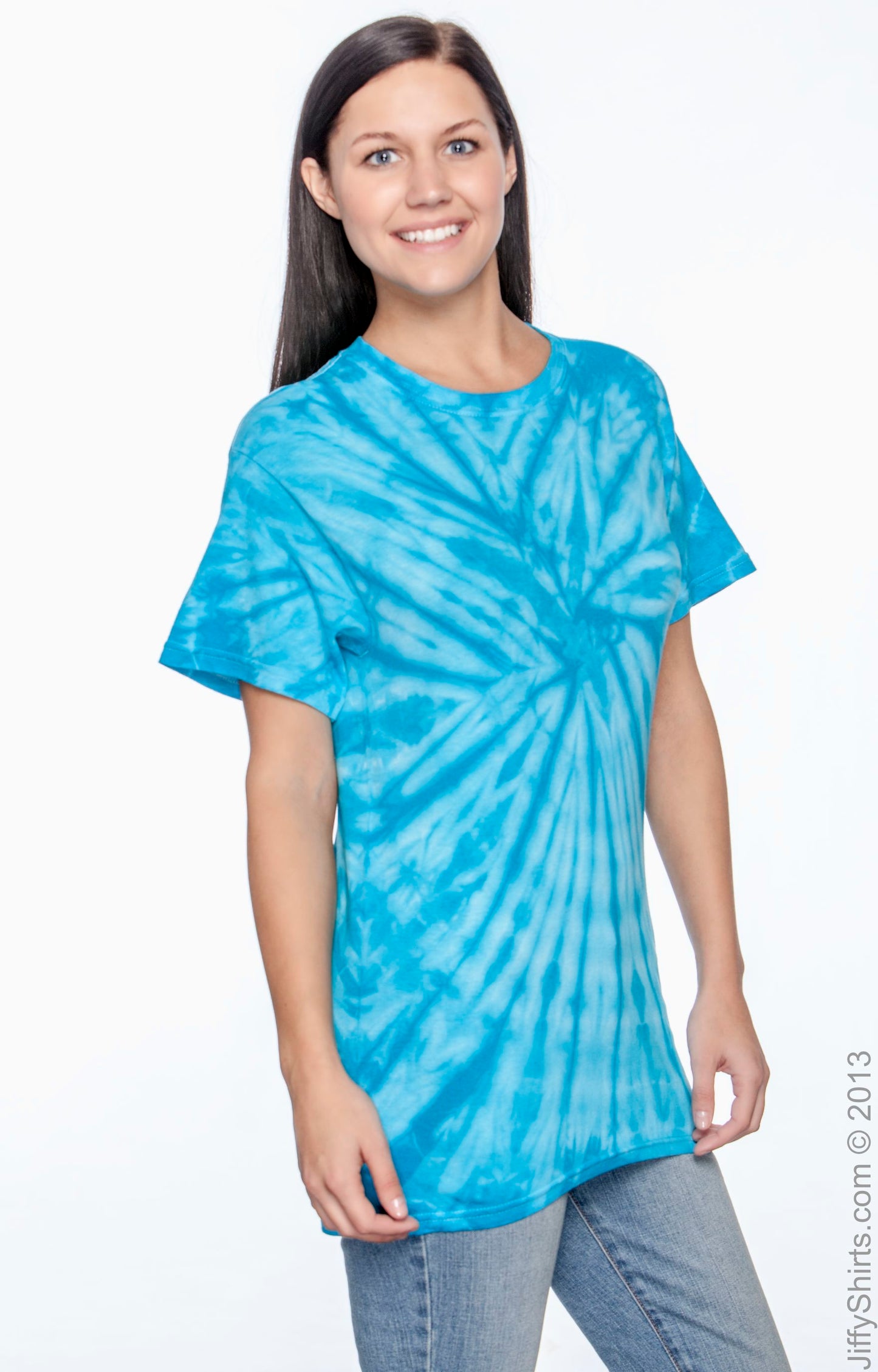 Unisex 100% Cotton Spider T-Shirt - Spider Turquoise