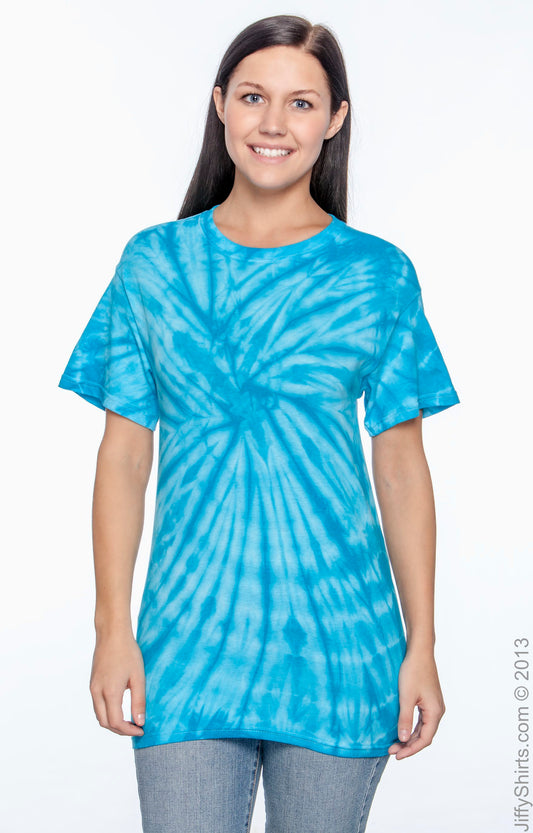 Unisex 100% Cotton Spider T-Shirt - Spider Turquoise
