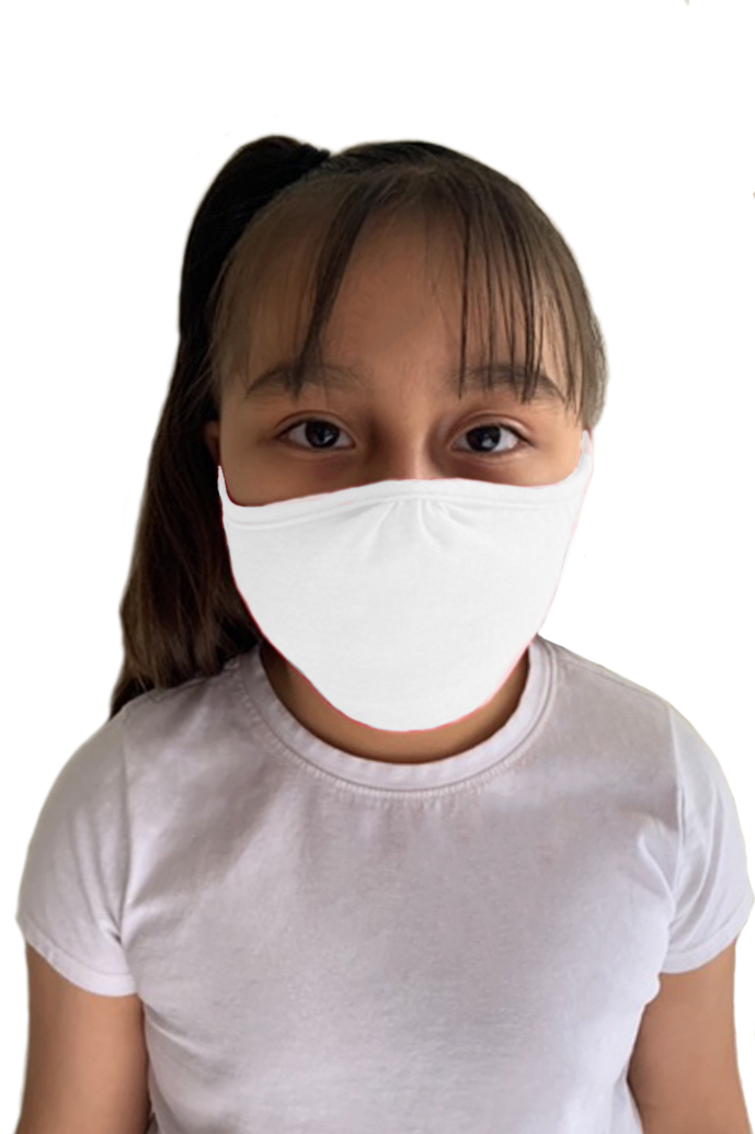 48 Pack - Next Level Youth Eco Performance Face Cover - White