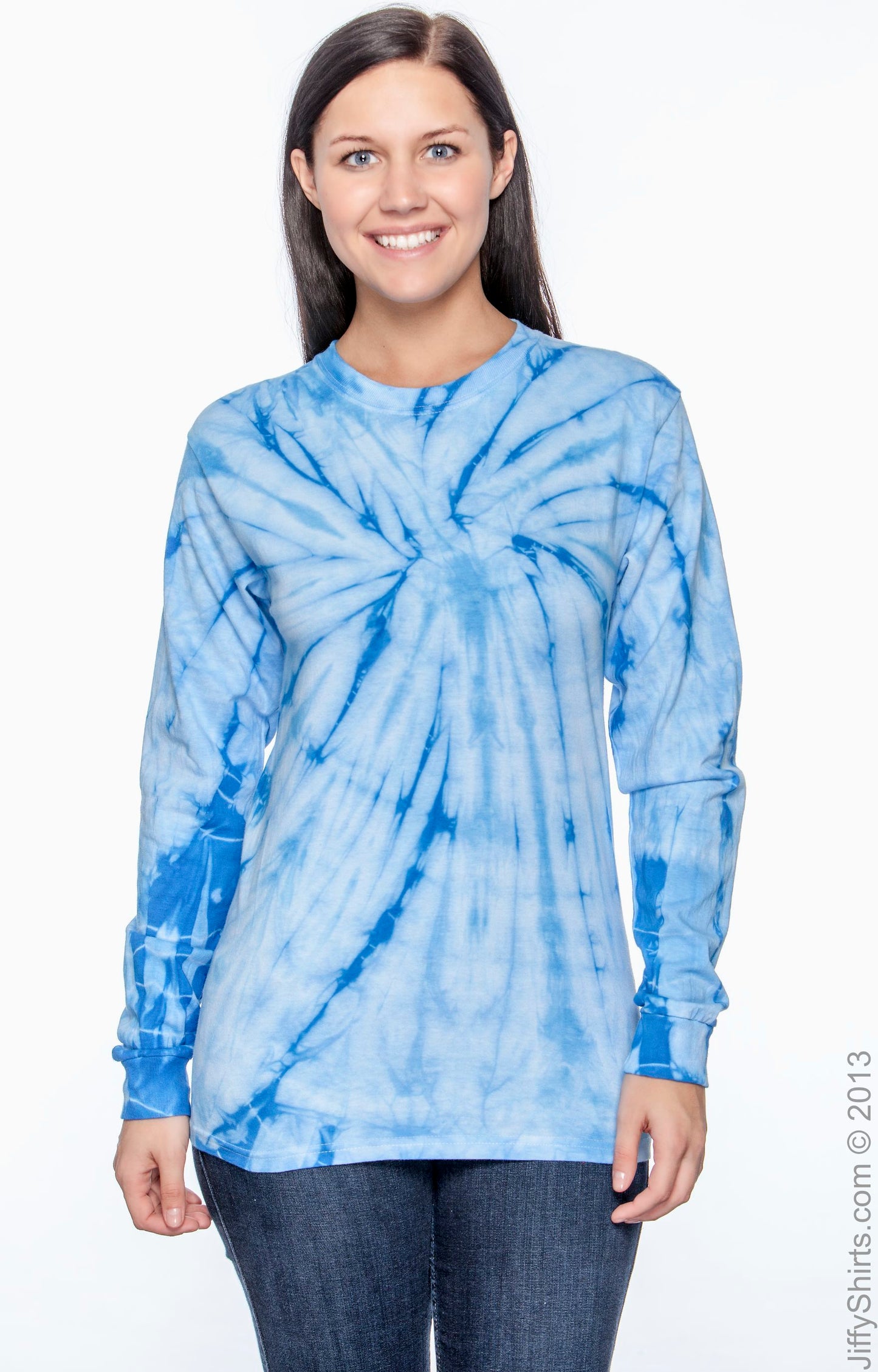 Unisex 100% Cotton Long-Sleeve T-Shirt - Spider Baby Blue