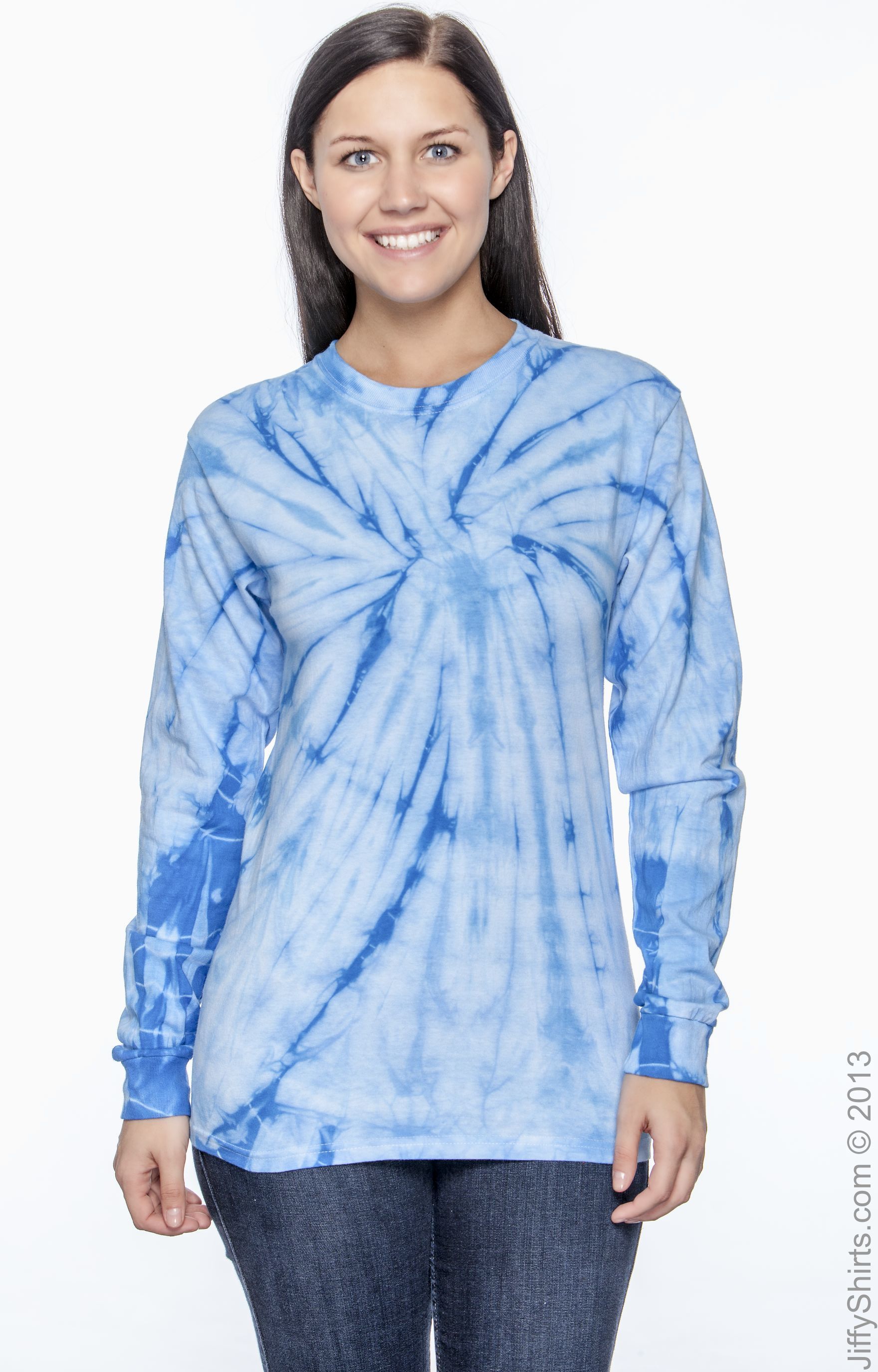 Unisex 100% Cotton Long-Sleeve T-Shirt - Spider Baby Blue