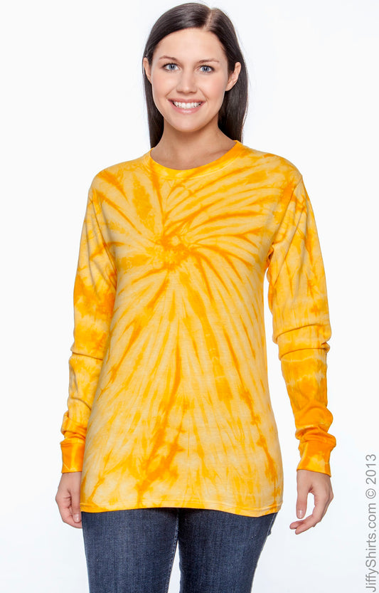 Unisex 100% Cotton Long-Sleeve T-Shirt - Spider Gold