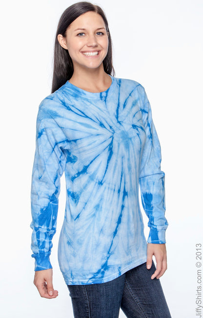 Unisex 100% Cotton Long-Sleeve T-Shirt - Spider Baby Blue