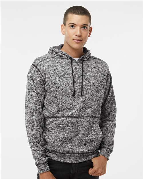 J. America 8613 Charcoal Fleck — on model front