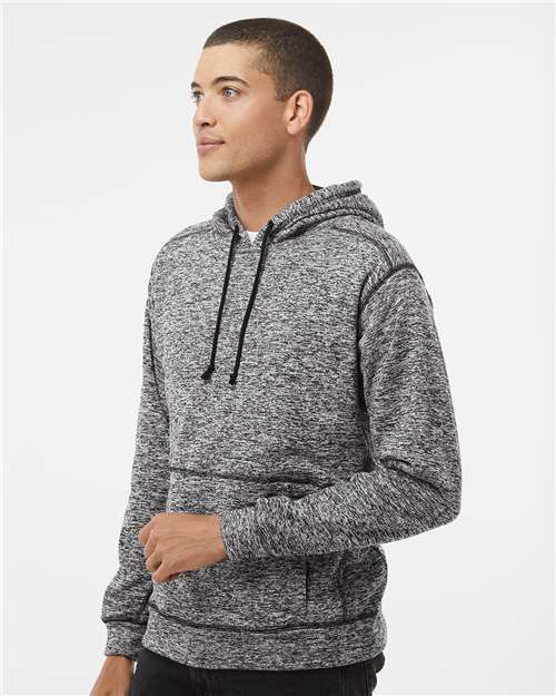J. America 8613 Charcoal Fleck — on model side
