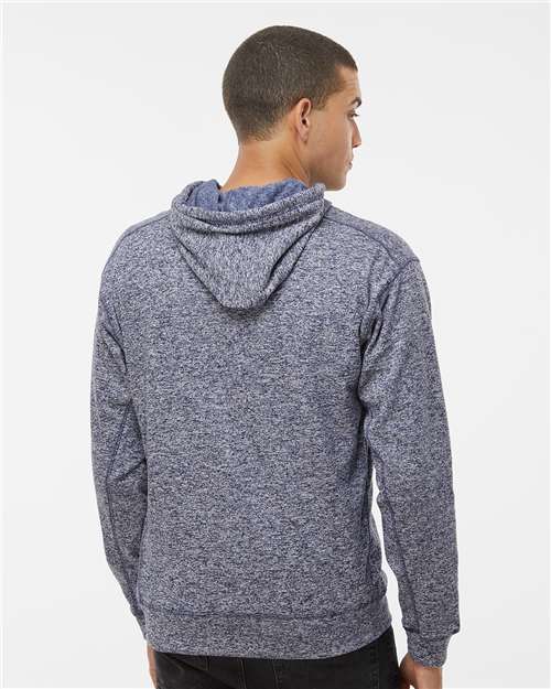J. America 8613 Navy Fleck — on model back