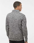J. America 8614 Charcoal Fleck — on model back