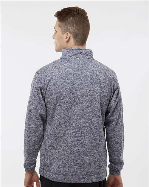 J. America 8614 Navy Fleck — on model back