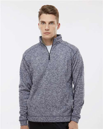 J. America 8614 Navy Fleck — on model front