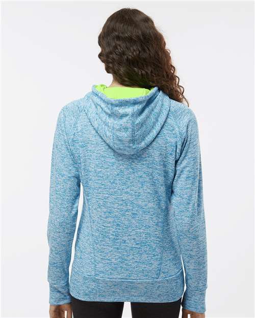 J. America 8616 Electric Blue/ Neon Green — on model back