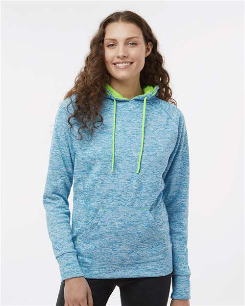 J. America 8616 Electric Blue/ Neon Green — on model front