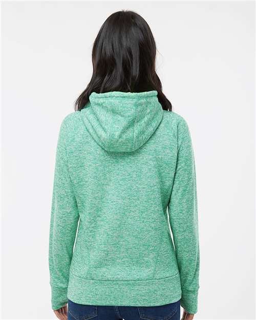 J. America 8616 Emerald/ Neon Yellow — on model back