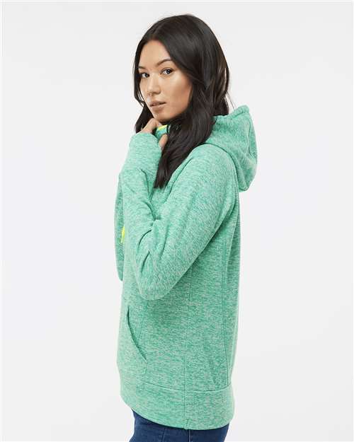 J. America 8616 Emerald/ Neon Yellow — on model side