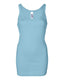 Bella + Canvas 8711 - Women's Sheer Mini Rib Thin Strap Tank - Light Aqua