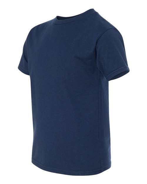 Hanes 498Y Navy — side