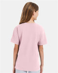 Hanes 498Y Pale Pink — on model back