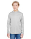 A4 NB3165 - Youth Long Sleeve Cooling Performance Crew Shirt - Silver