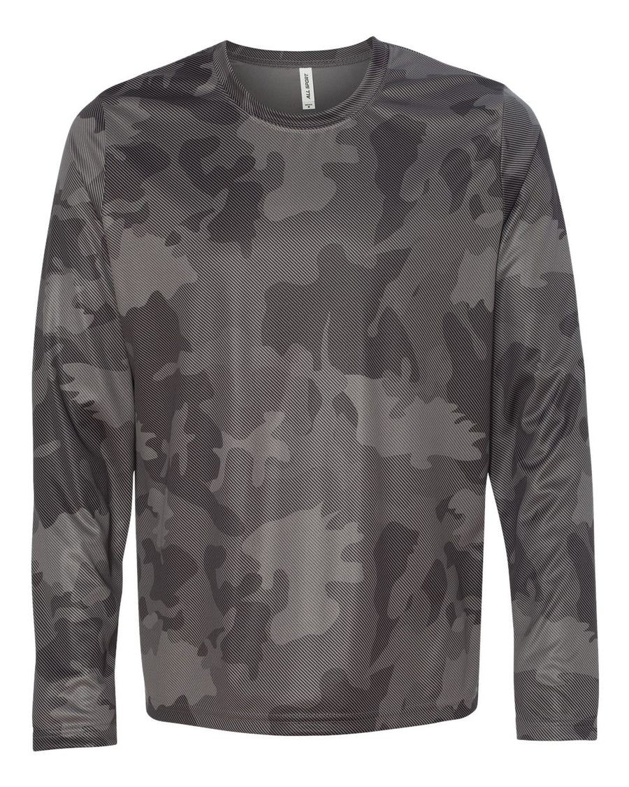 Unisex Performance Long-Sleeve T-Shirt - Sport Graphite Laser Camo