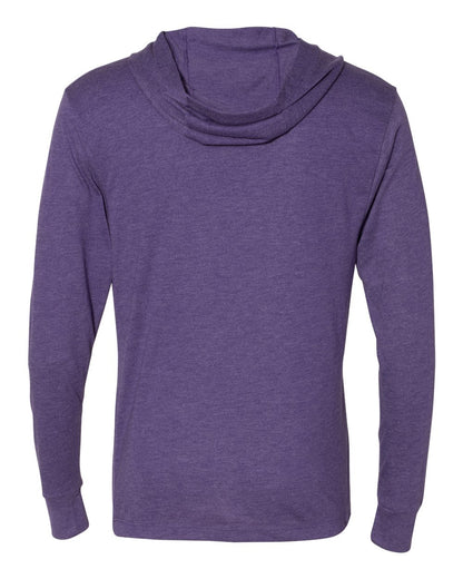 Unisex Triblend Long-Sleeve Hoodie - Purple Rush