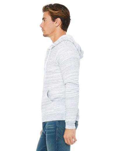 Unisex Poly-Cotton Sponge Fleece Full-Zip Hoodie - Light Gray Marble