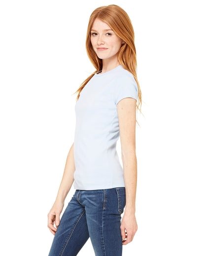 Women's Baby Rib Short-Sleeve T-Shirt - Baby Blue