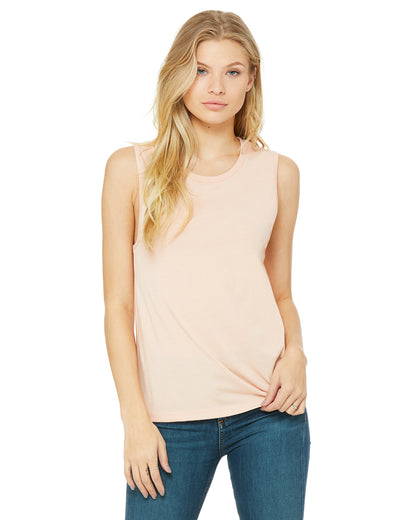 Women's Jersey Muscle Tank - Heather Peach