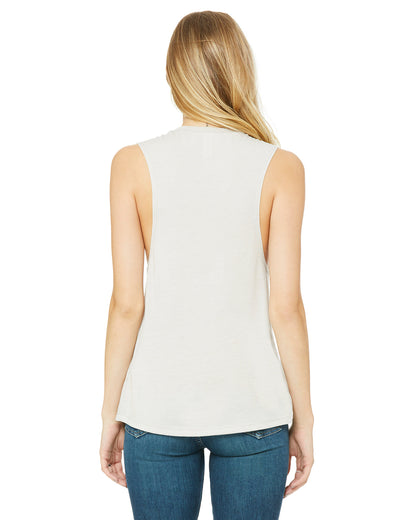 Women's Flowy Scoop Muscle Tank - Heather Dust