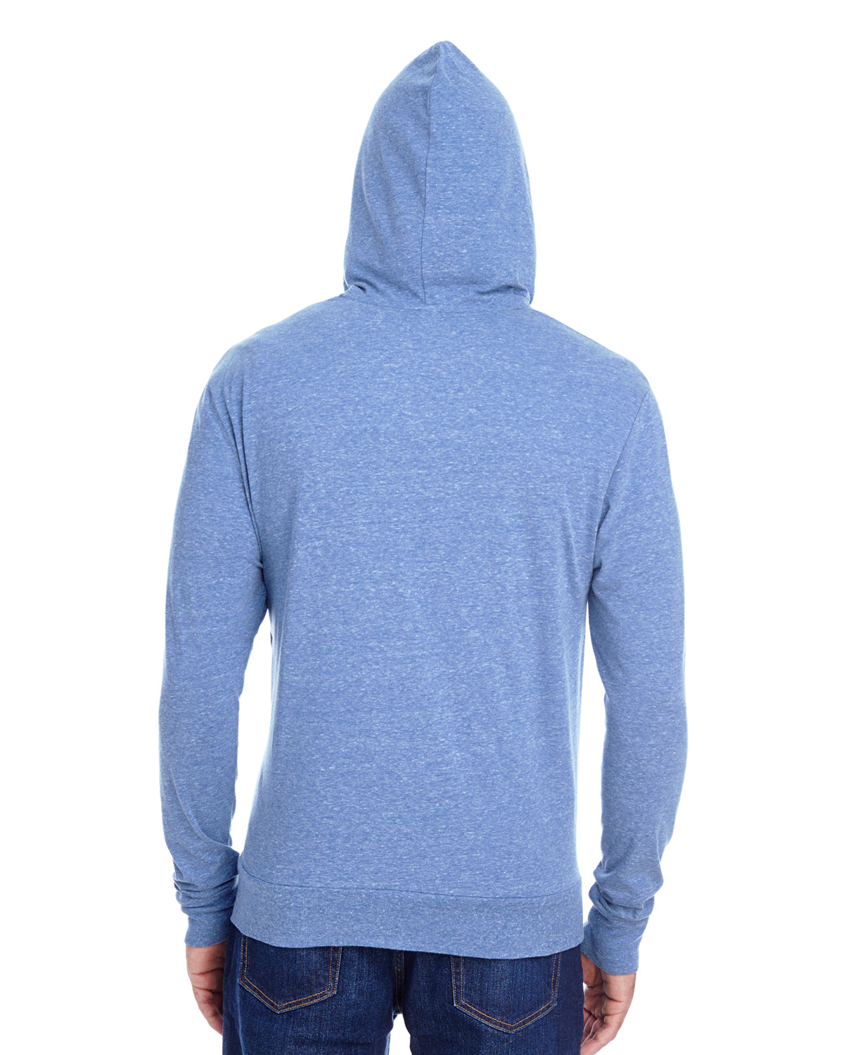 Unisex Triblend Full-Zip Light Hoodie - Navy Triblend
