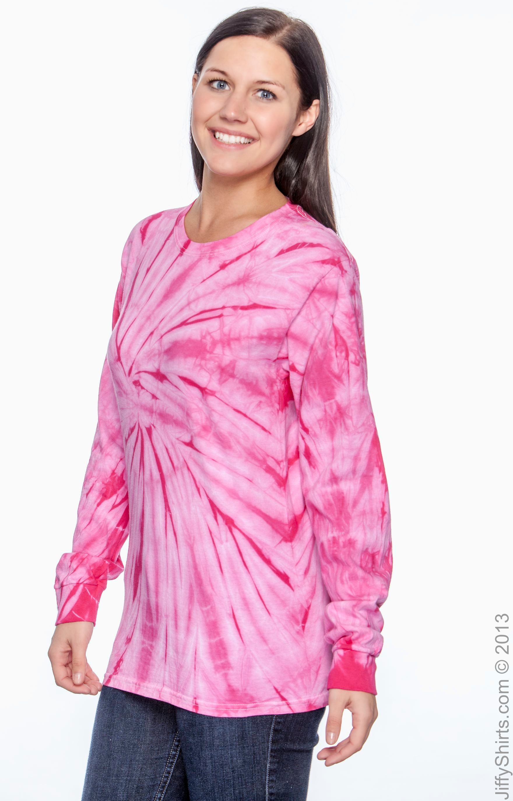 Unisex 100% Cotton Long-Sleeve T-Shirt - Spider Pink