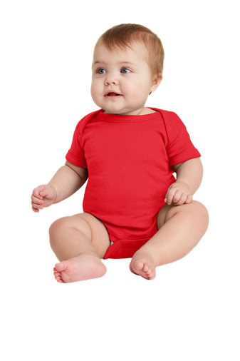 Infant Baby Rib Bodysuit - Red