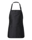 Q-Tees Q4250 - Full-Length Apron with Pouch Pocket - Black
