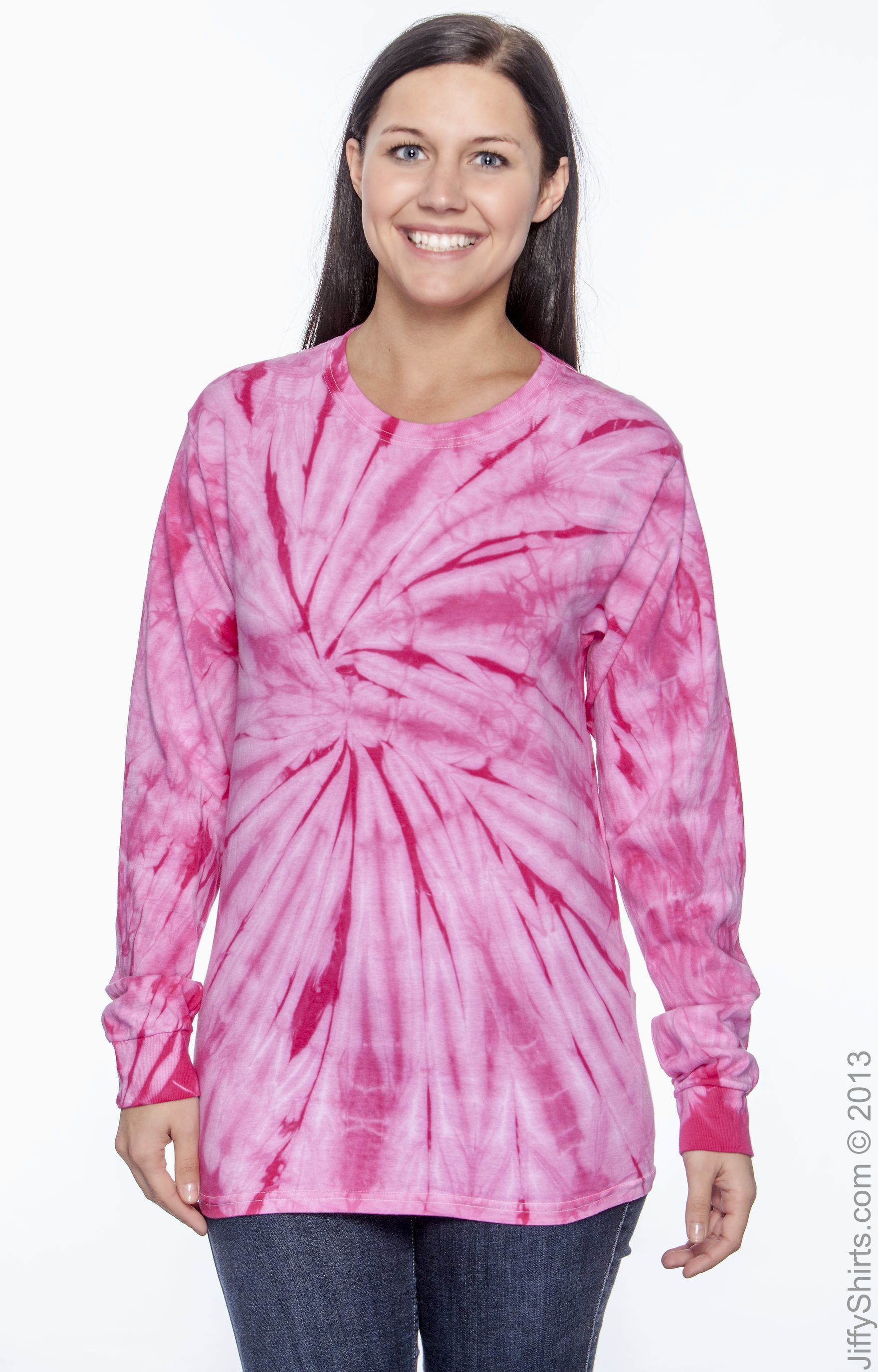 Unisex 100% Cotton Long-Sleeve T-Shirt - Spider Pink
