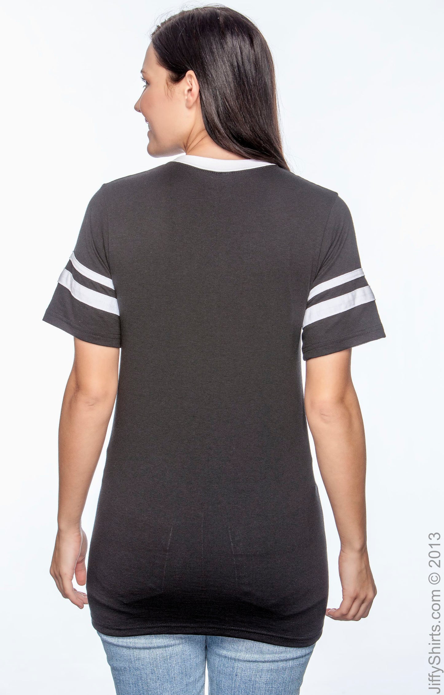 Unisex Sleeve Stripe Jersey - Black / White