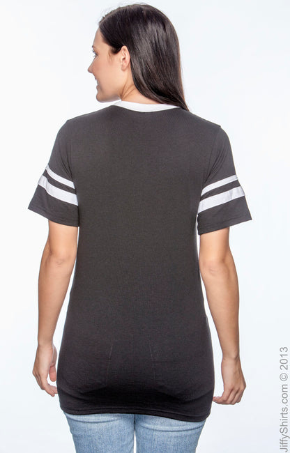 Unisex Sleeve Stripe Jersey - Black / White