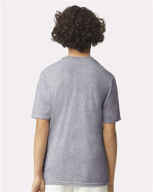 Gildan 42000B Sport Grey — on model back