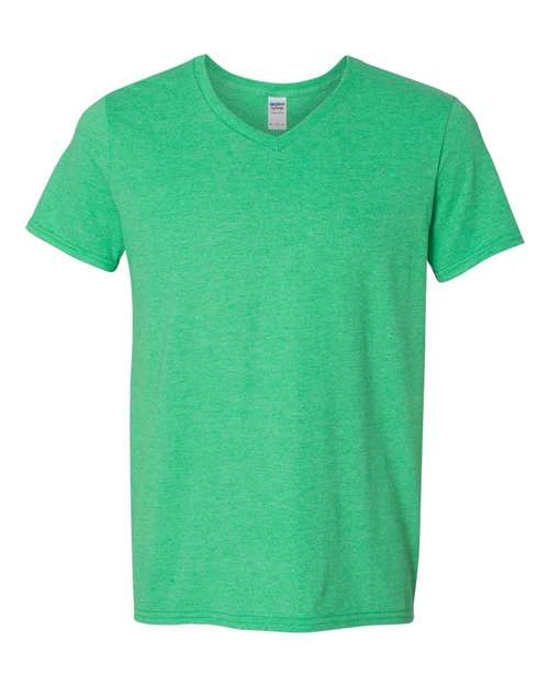 Gildan 64V00 Heather Irish Green — front