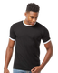 Tultex 0246TC - Unisex Fine Jersey Ringer Tee - Black/ White